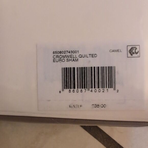 Lot Of 3 NWT Ralph Lauren Euro Sham Cromwell Quilted Camel Beige Tan $855 Value - Picture 6 of 12